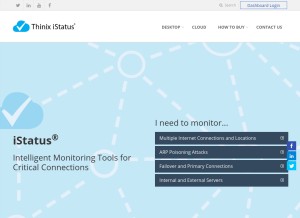 How istatus.com looks like on a tablet such as an iPad.