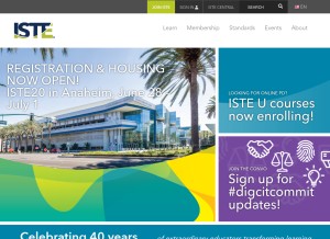 How iste.org looks like on a tablet such as an iPad.