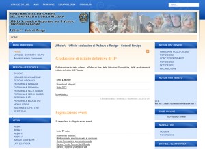 How istruzionerovigo.it looks like on a tablet such as an iPad.