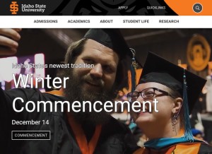 How isu.edu looks like on a tablet such as an iPad.