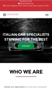 How italiancarsspecialist.com looks like on a mobile device such as an iPhone.