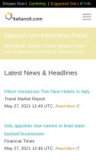 How italianoit.com looks like on a mobile device such as an iPhone.