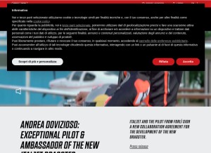 How italjet.com looks like on a tablet such as an iPad.