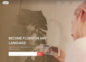 How italki.com looks like on a tablet such as an iPad.