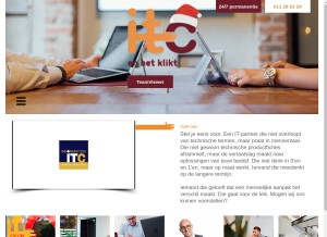 How itc.be looks like on a tablet such as an iPad.