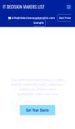 How itdecisionmakerslist.com looks like on a mobile device such as an iPhone.