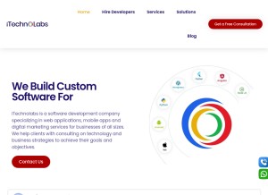 How itechnolabs.ca looks like on a tablet such as an iPad.