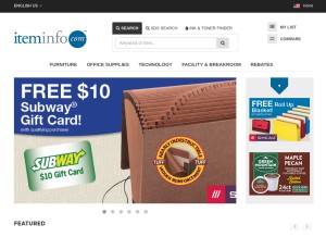 How iteminfo.com looks like on a tablet such as an iPad.