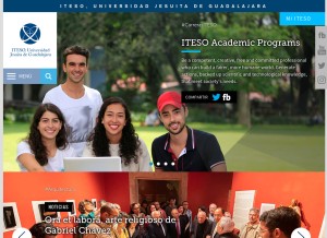 How iteso.mx looks like on a tablet such as an iPad.
