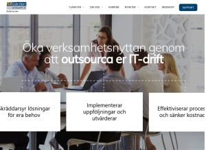 How itgarden.se looks like on a tablet such as an iPad.