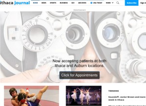 How ithacajournal.com looks like on a tablet such as an iPad.