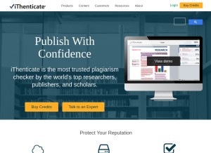 How ithenticate.com looks like on a tablet such as an iPad.