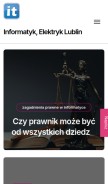 How itlublin.pl looks like on a mobile device such as an iPhone.