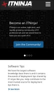 How itninja.com looks like on a mobile device such as an iPhone.