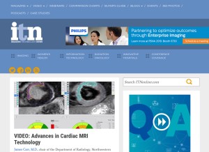 How itnonline.com looks like on a tablet such as an iPad.
