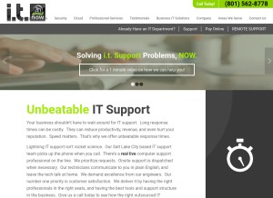 How itnow.net looks like on a tablet such as an iPad.