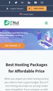 How itnuthosting.com looks like on a mobile device such as an iPhone.