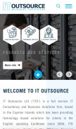 How itoutsourceltd.com looks like on a mobile device such as an iPhone.