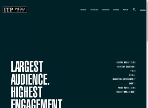 How itp.com looks like on a tablet such as an iPad.