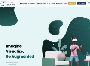 How itpathsolutions.com looks like on a tablet such as an iPad.