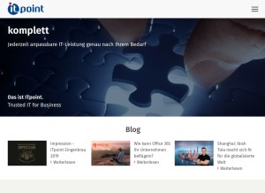 How itpoint.ch looks like on a tablet such as an iPad.