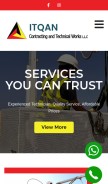 How itqan-uae.com looks like on a mobile device such as an iPhone.