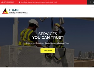 How itqan-uae.com looks like on a tablet such as an iPad.