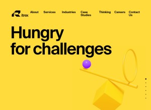 How itrexgroup.com looks like on a tablet such as an iPad.