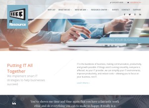 How itrw.net looks like on a tablet such as an iPad.