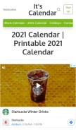 How itscalendar.com looks like on a mobile device such as an iPhone.