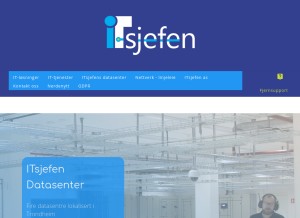 How itsjefen.no looks like on a tablet such as an iPad.