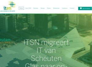 How itsn.nl looks like on a tablet such as an iPad.