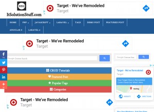 How itsolutionstuff.com looks like on a tablet such as an iPad.