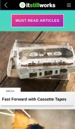 How itstillworks.com looks like on a mobile device such as an iPhone.