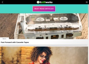 How itstillworks.com looks like on a tablet such as an iPad.
