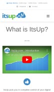 How itsup.com looks like on a mobile device such as an iPhone.