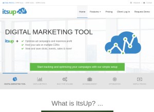 How itsup.com looks like on a tablet such as an iPad.