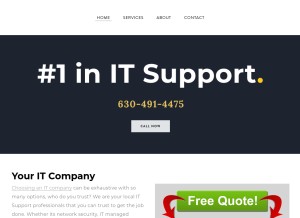 How itsupportcell.com looks like on a tablet such as an iPad.