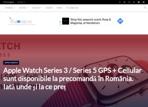 How itutorial.ro looks like on a tablet such as an iPad.