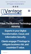 How itvantage.biz looks like on a mobile device such as an iPhone.