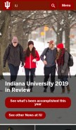 How iu.edu looks like on a mobile device such as an iPhone.
