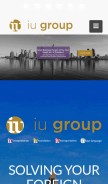 How iugroup.com looks like on a mobile device such as an iPhone.