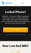 How iunlocker.net looks like on a mobile device such as an iPhone.