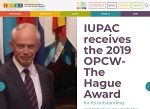 How iupac.org looks like on a tablet such as an iPad.