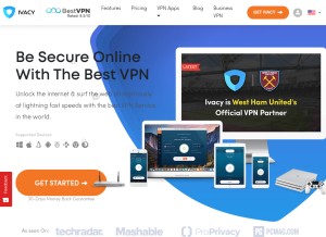 How ivacy.com looks like on a tablet such as an iPad.