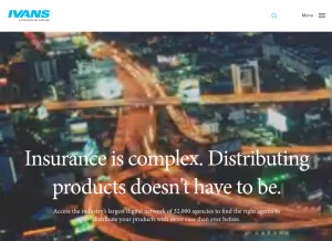 How ivansinsurance.com looks like on a tablet such as an iPad.