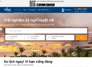 How ivivu.com looks like on a tablet such as an iPad.