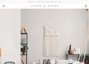 How ivoryanddeene.com looks like on a tablet such as an iPad.