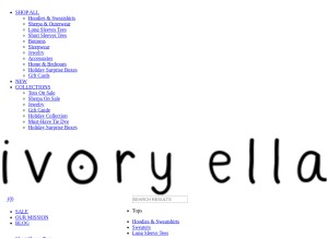 How ivoryella.com looks like on a tablet such as an iPad.