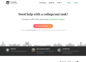 How ivypanda.com looks like on a tablet such as an iPad.